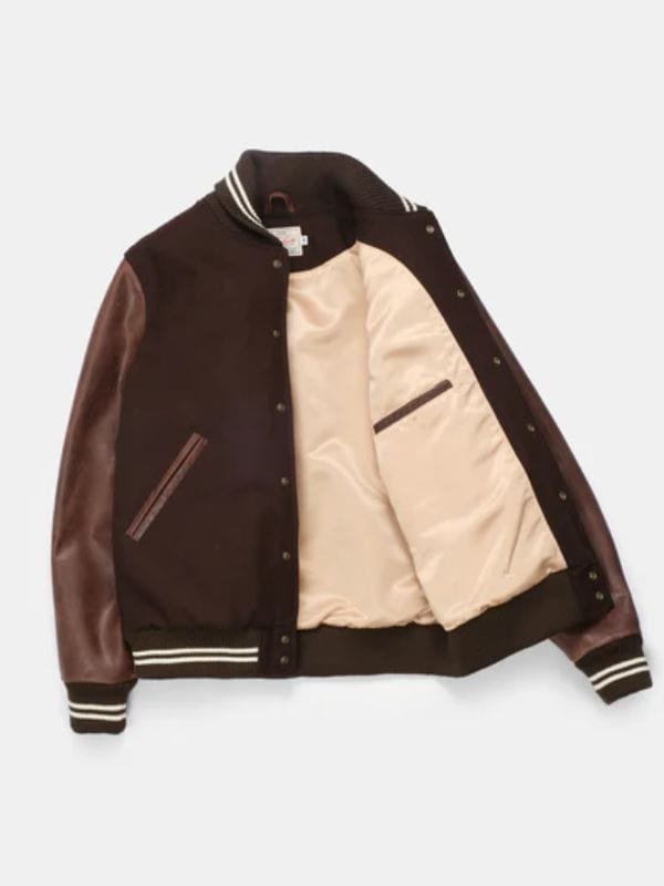 Darius Jordan Lee Dexter Resurrection S01 Varsity Jacket Brown