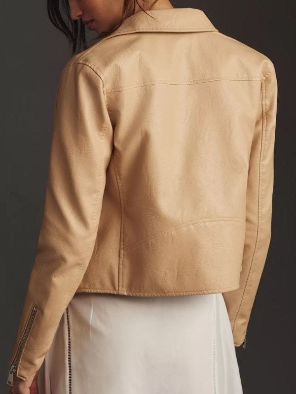 Days Of Our Lives Catherina Greene Beige Leather Jacket