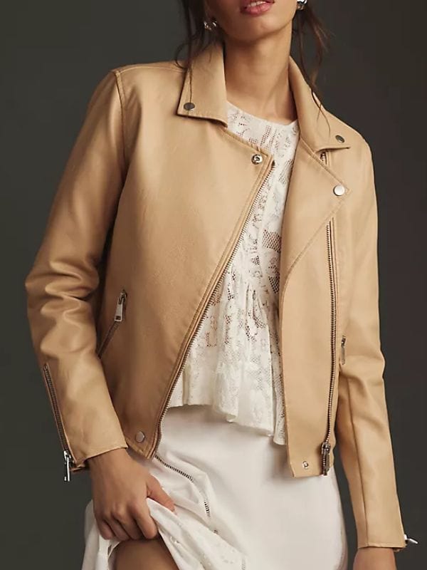 Days Of Our Lives Catherina Greene Beige Leather Jacket