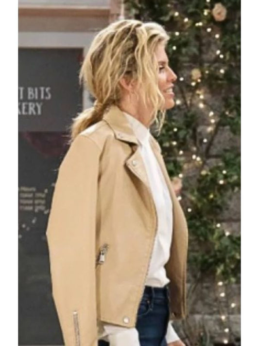 Days Of Our Lives Catherina Greene Beige Leather Jacket