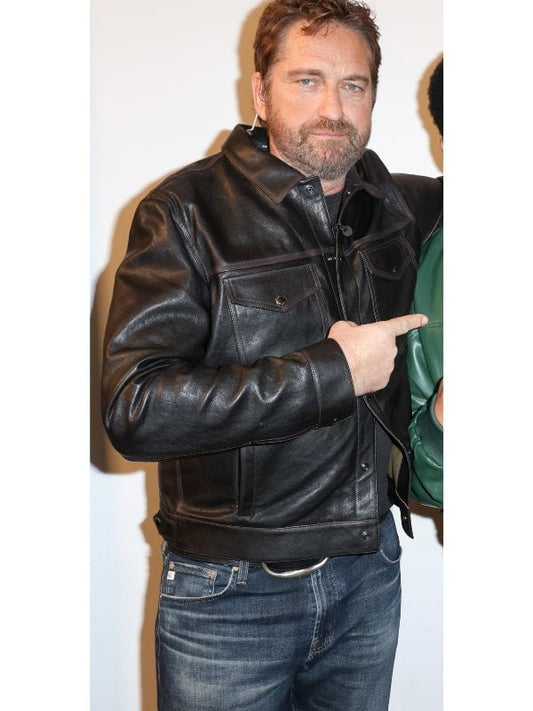Den of Thieves 2 Pantera Premiere Gerard Butler Black Jacket