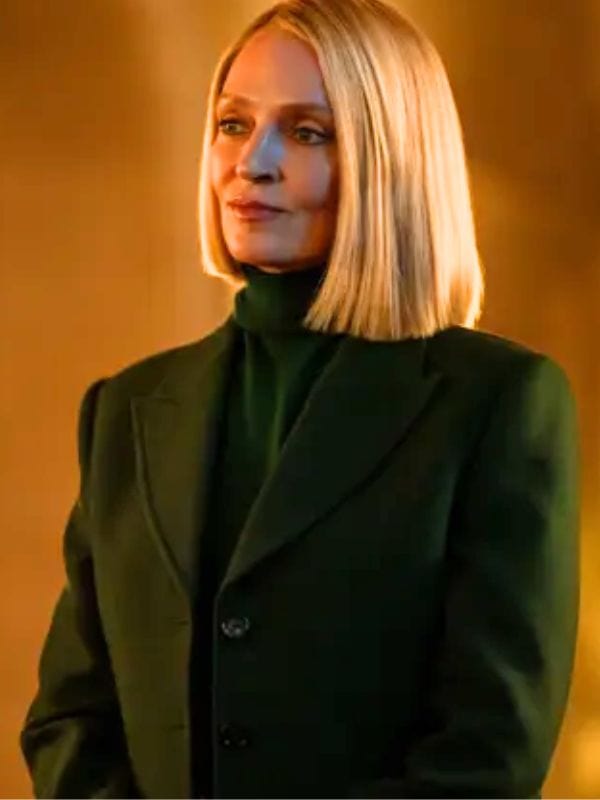 Dexter Resurrection 2025 Uma Thurman Green Blazer
