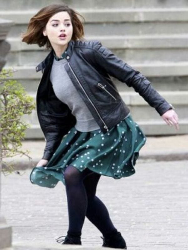 Doctor Who Clara Oswald Black Leather Jacket