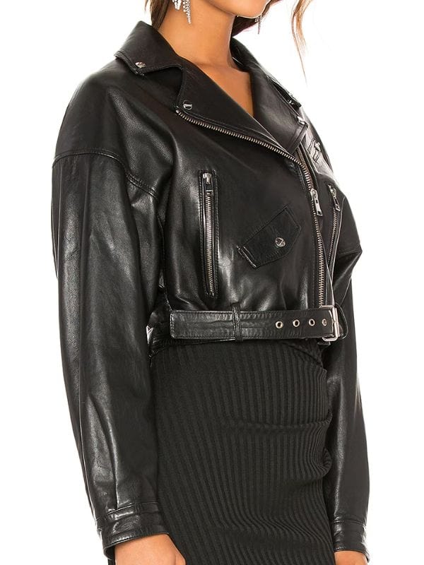 Down Home Fab S03 Chelsea DeBoer Leather Biker Jacket