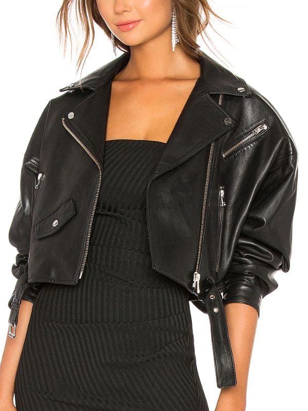 Down Home Fab S03 Chelsea DeBoer Leather Biker Jacket