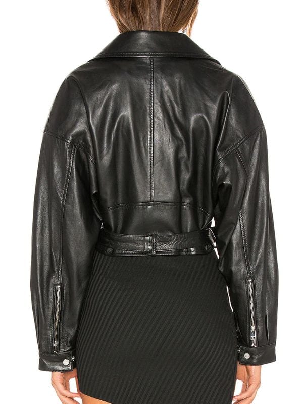Down Home Fab S03 Chelsea DeBoer Leather Biker Jacket