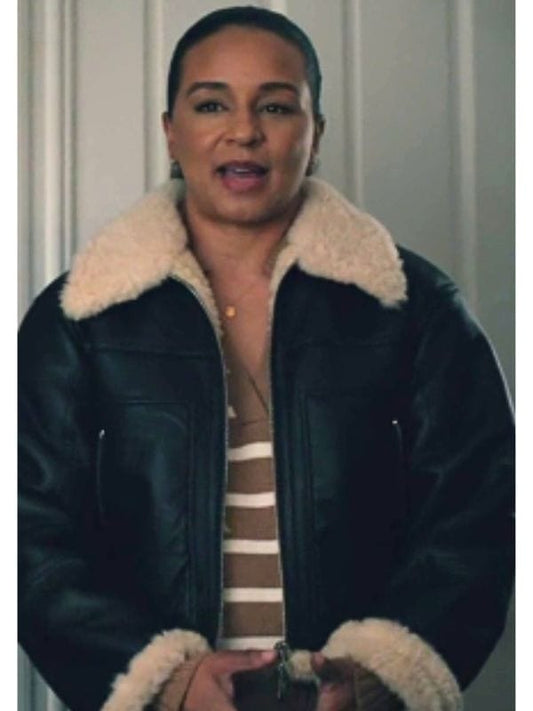 Elsbeth S02 Kaya Blanke Black Leather Jacket