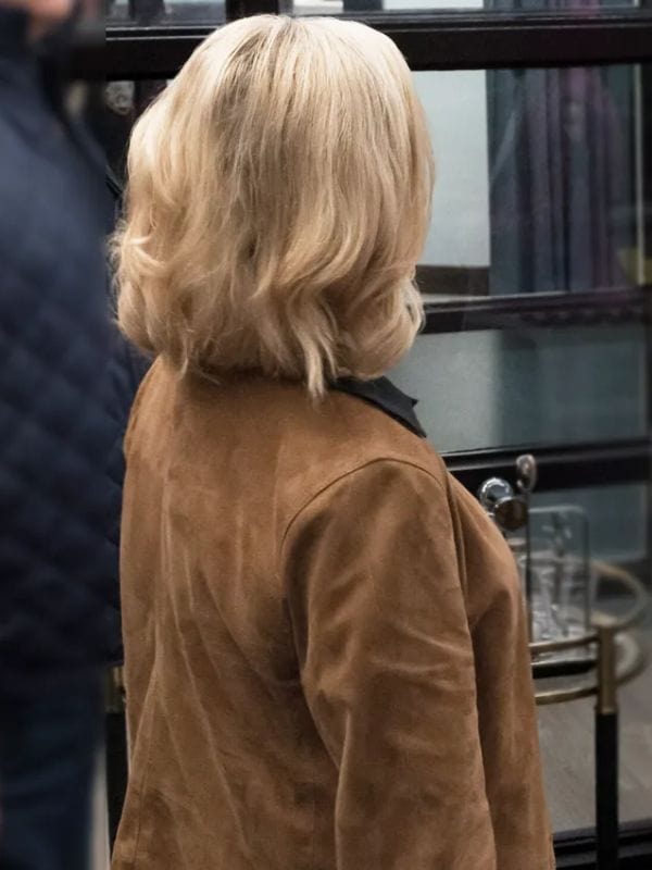 Elsbeth S03 Amy Sedaris Brown Suede Jacket