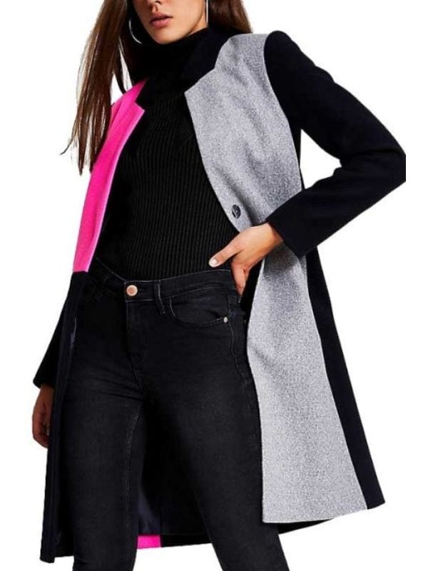 Emily In Paris Emily Cooper Colorblock Coat Lily Collins Emily In Paris Emily Cooper Colorblock Coat