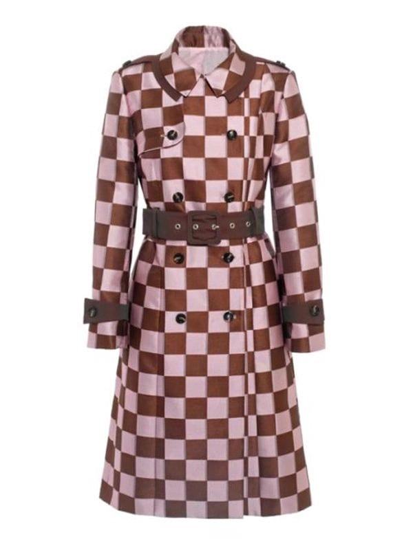Emily Cooper Emily In Paris S04 Lily Collins Checked Coat