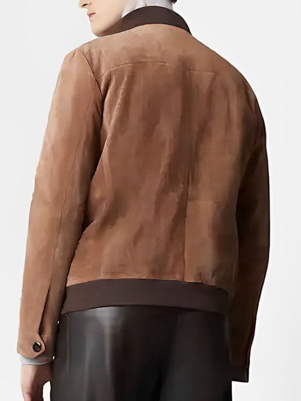 Emily In Paris S04 Marcello Muratori Brown Suede Jacket Emily In Paris S04 Marcello Muratori Brown Suede Jacket