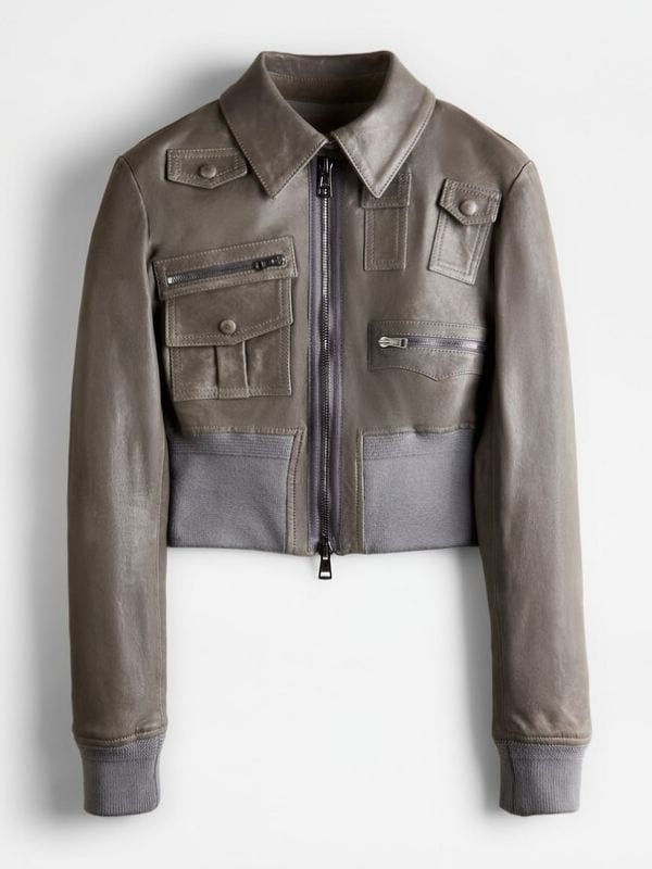 Emily In Paris S04 Sylvie Grateau Cropped Leather Jacket
