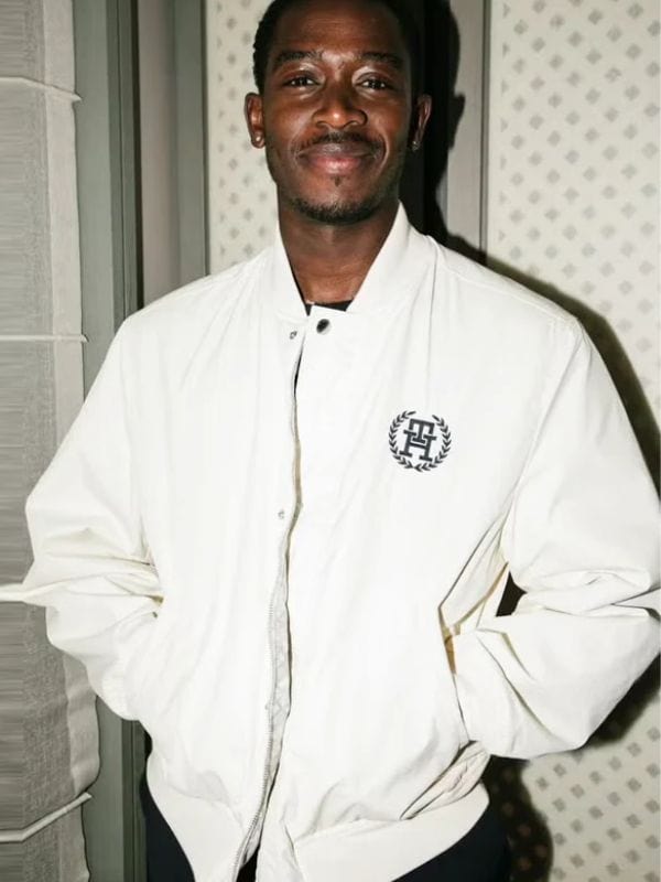 F1 2025 Damson Idris White Bomber Jacket