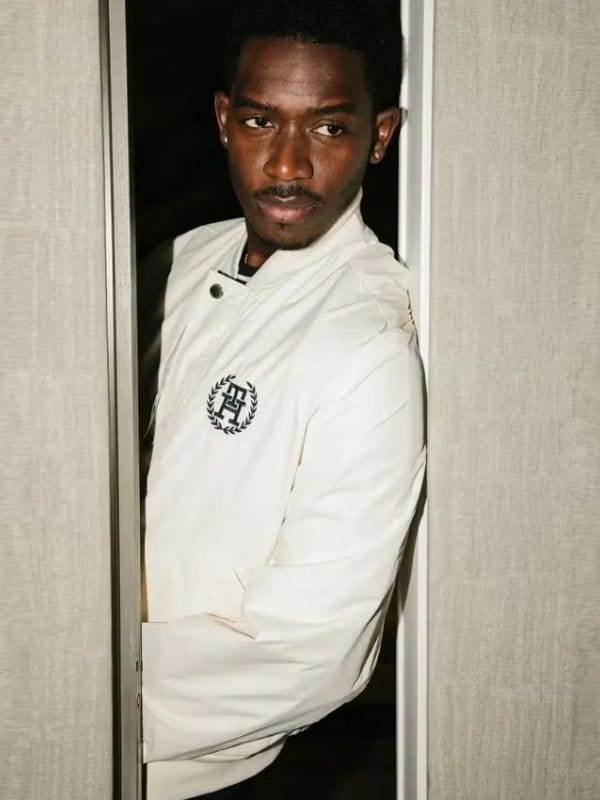 F1 2025 Damson Idris White Bomber Jacket