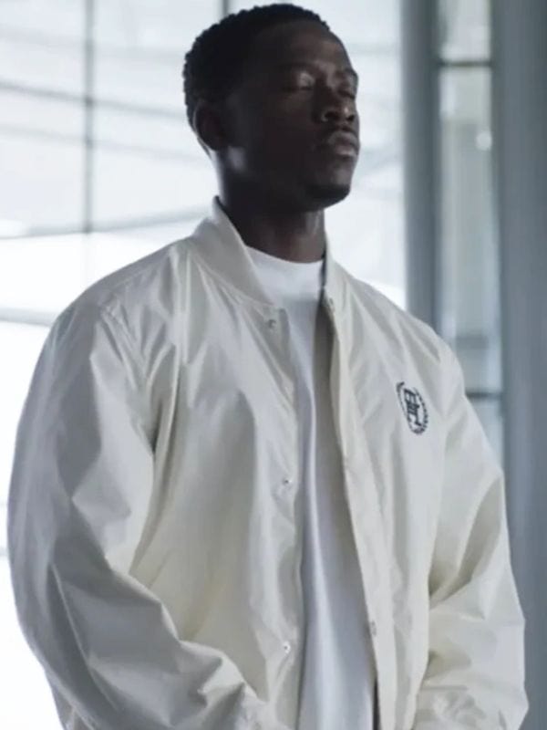 F1 2025 Damson Idris White Bomber Jacket