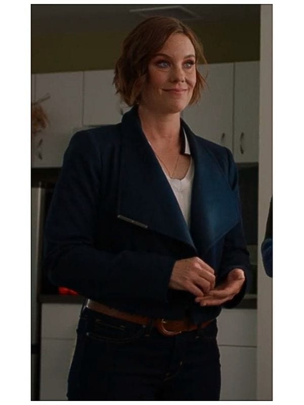 Falling Together Ashley Williams Blue Cropped Jacket Falling Together 2024 Ashley Williams Blue Cropped Jacket