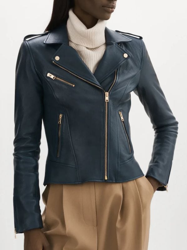 FBI Most Wanted S06 Hana Gibson Blue Leather Jacket