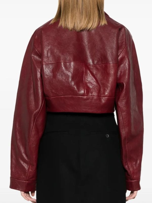 FBI Most Wanted S06 Nina Chase Maroon Leather Jacket