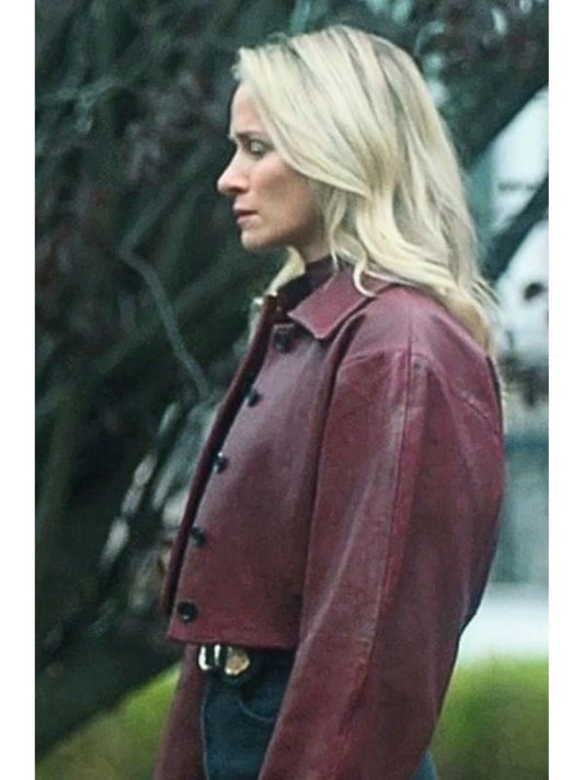 FBI Most Wanted S06 Nina Chase Maroon Leather Jacket