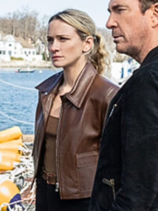 FBI Most Wanted S06 Shantel VanSanten Brown Leather Jacket