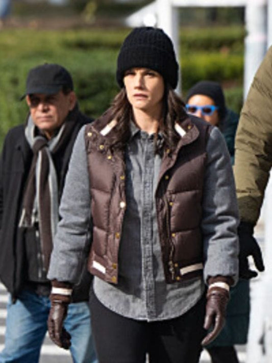 FBI S07 Maggie Bell Brown Puffer Jacket