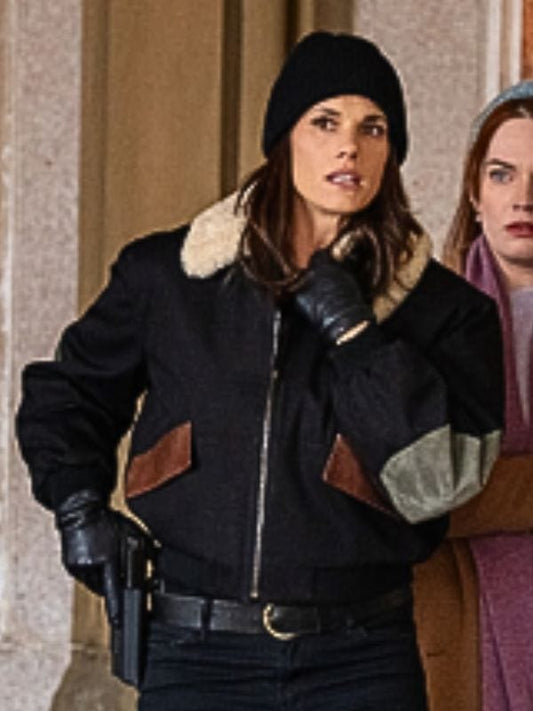 FBI S07 Missy Peregrym Black Bomber Jacket