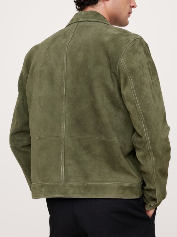 Found S02 Dhan Rana Green Suede Jacket