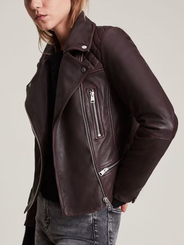 Found S02 Lacey Quinn Brown Leather Jacket Found S02 Lacey Quinn Brown Leather Jacket