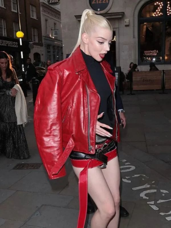 Furiosa A Mad Max Saga Premiere Anya Taylor-Joy Red Jacket
