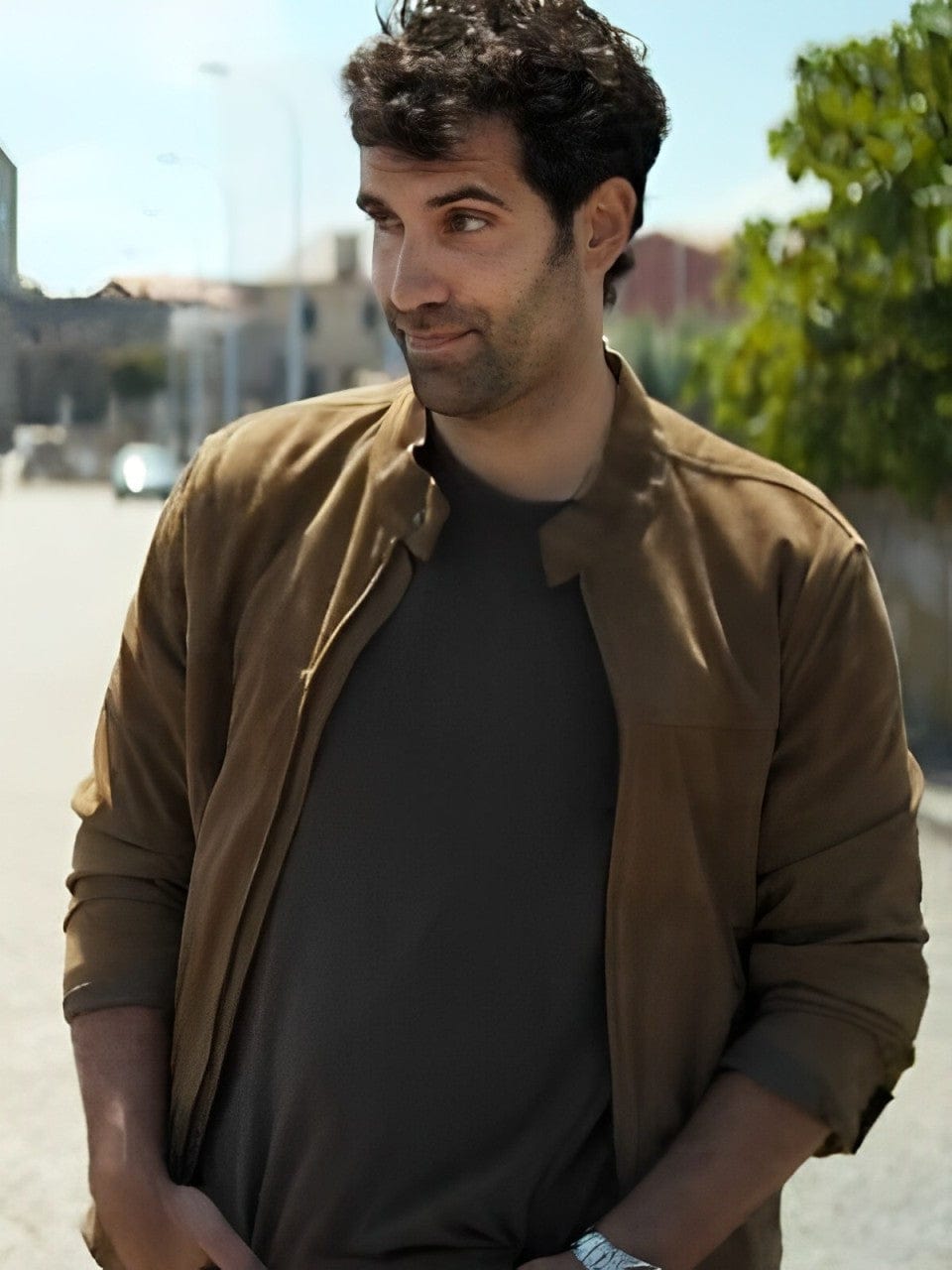 Gangs Of Galicia 2024 Tamar Novas Brown Suede Jacket Daniel Gangs Of Galicia 2024 Tamar Novas Brown Suede Jacket