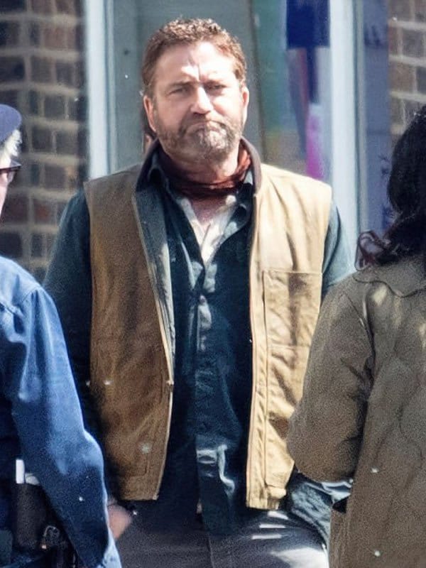Gerard Butler Greenland Migration 2025 Brown Vest