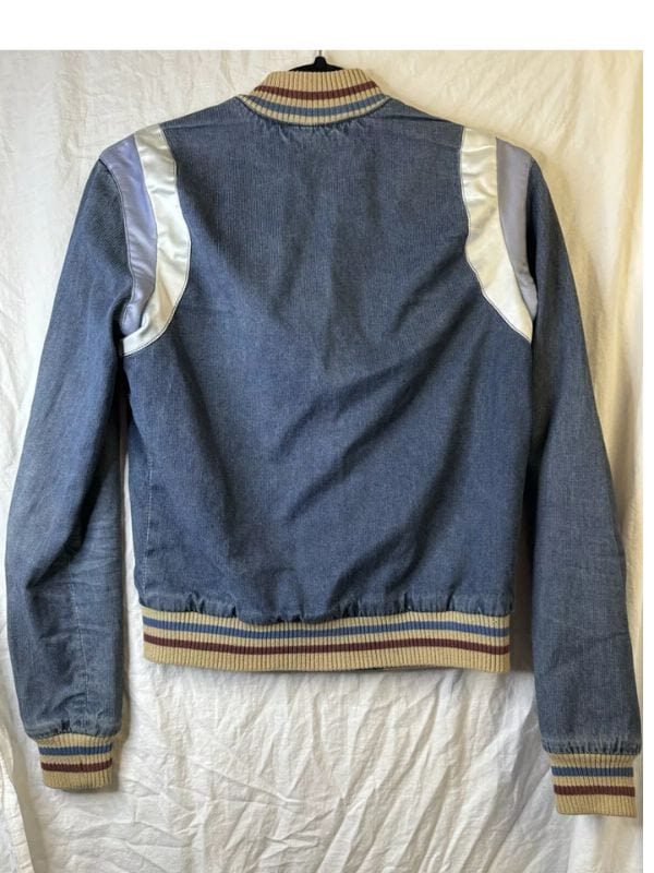 Gilmore Girls S04 Lauren Graham Denim Varsity Jacket Blue