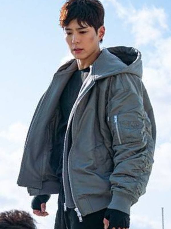 Good Boy S01 Park Bo-gum Grey Hooded Jacket