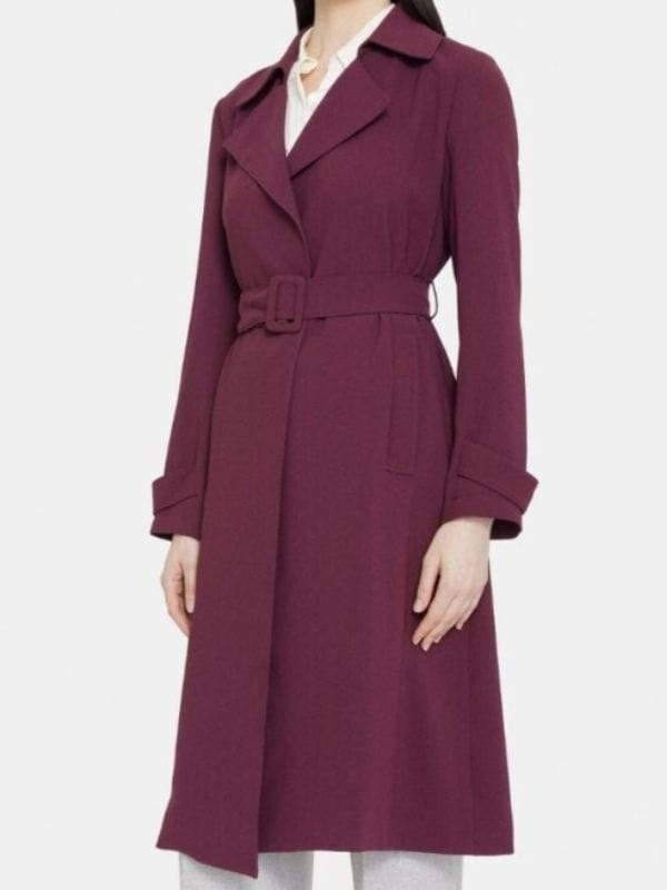 Greys Anatomy Miranda Bailey Burgundy Coat