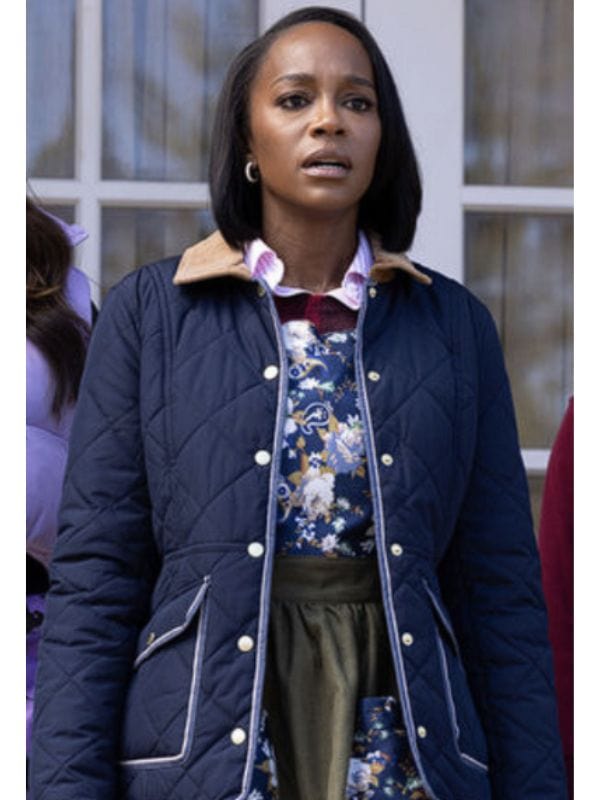 Grosse Pointe Garden Society S01 Catherine Blue Quilted Jacket