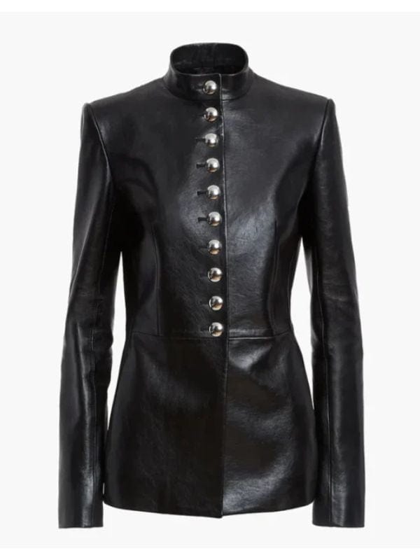 Hamnet Jessie Buckley Leather Jacket Black