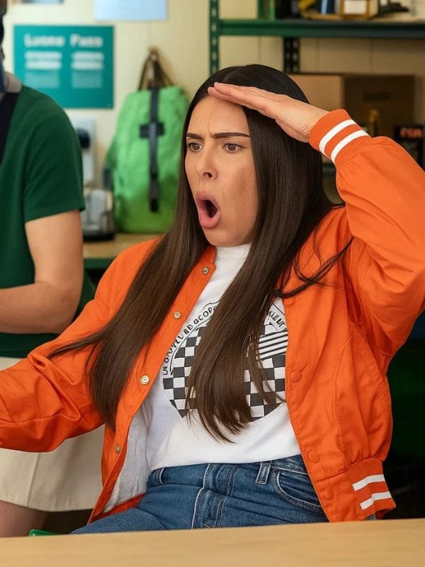 Happy Gilmore 2 Kelsey Plum Orange Jacket