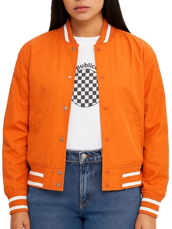 Happy Gilmore 2 Kelsey Plum Orange Jacket