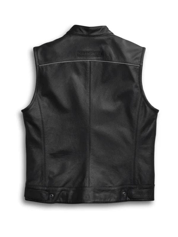 Harley Davidson Foster Leather Vest Black