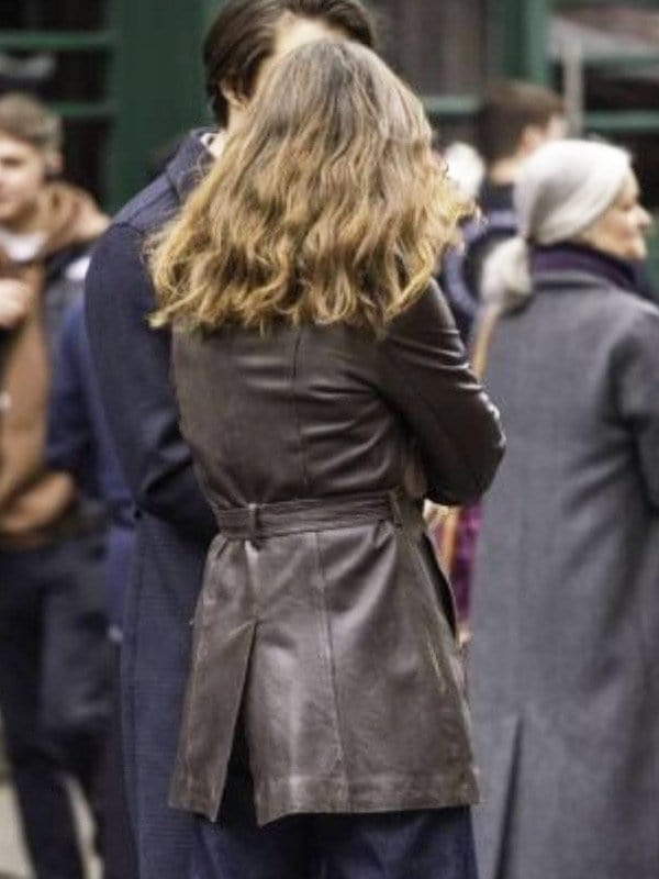 Helen Webb Black Doves S01 Leather Coat