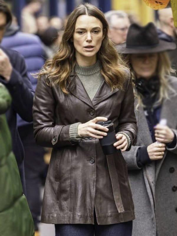 Helen Webb Black Doves S01 Leather Coat