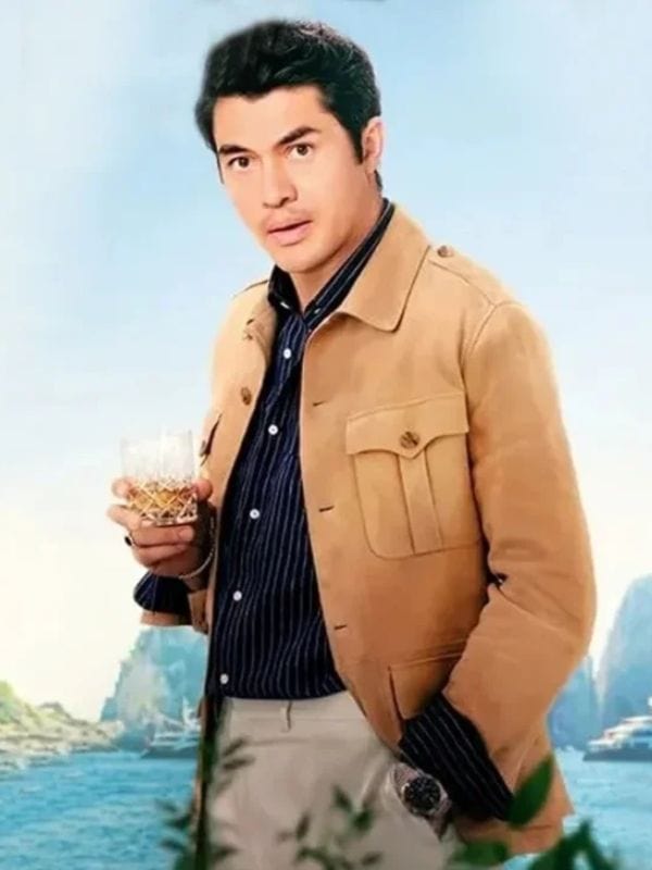 Henry Golding Another Simple Favor 2025 Brown Jacket