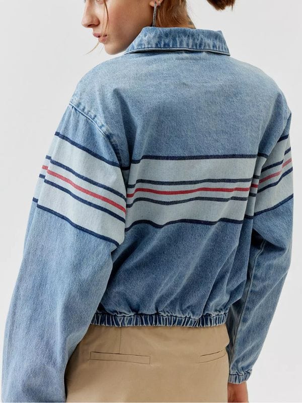 High Potential S01 Amirah J Striped Denim Jacket