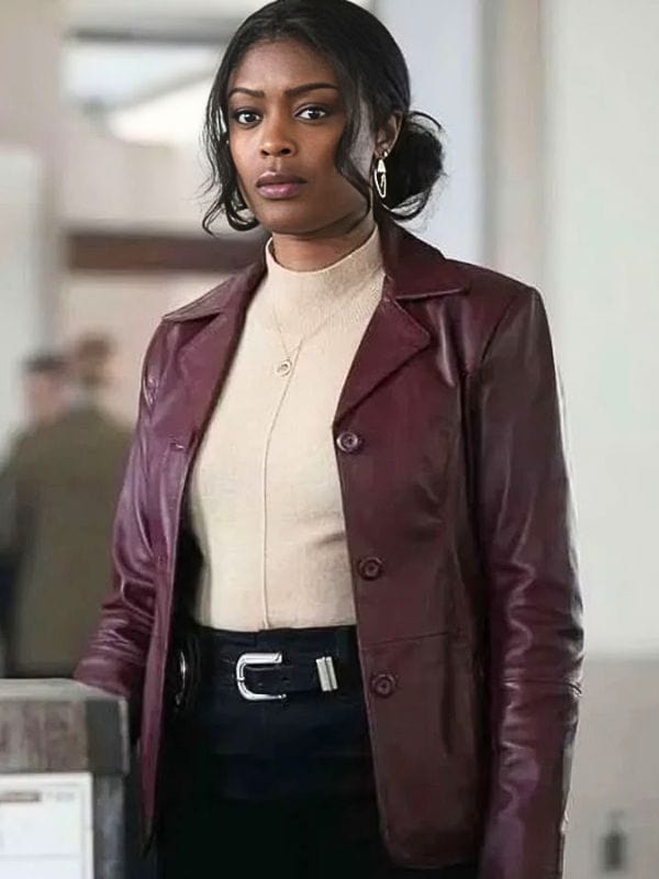 High Potential S01 Javicia Leslie Leather Blazer Daphne High Potential S01 Javicia Leslie Leather Blazer