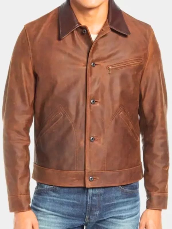 Ian Harding Our Little Secret 2024 Brown Jacket