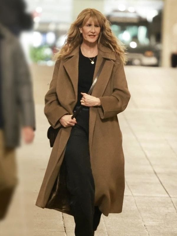 Is This Thing On Laura Dern Brown Coat