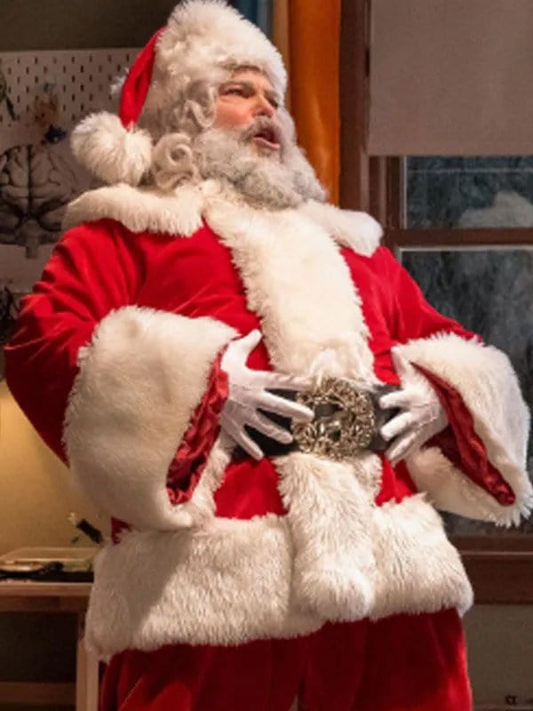 Jack Black Dear Santa 2024 Red Shearling Jacket Jack Black Dear Santa 2024 Red Shearling Jacket