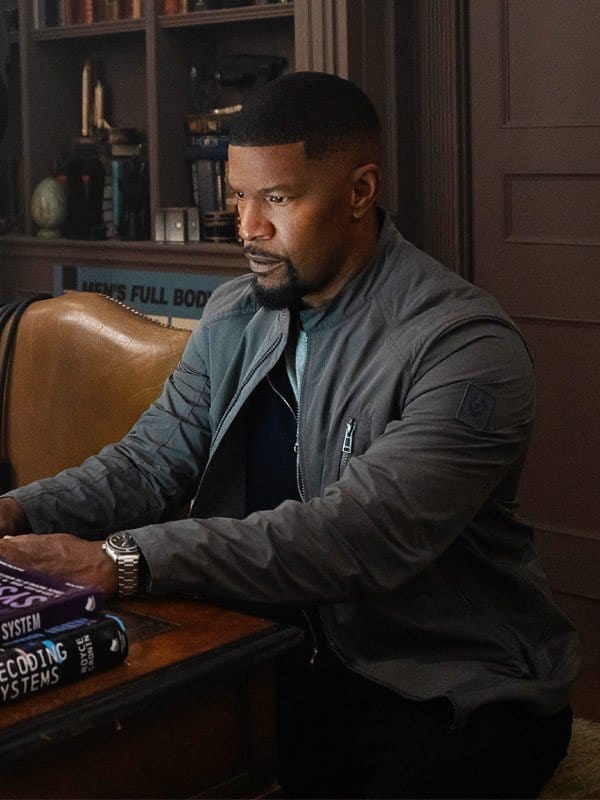 Jamie Foxx Back in Action Grey Jacket Jamie Foxx Back in Action 2025 Grey Jacket