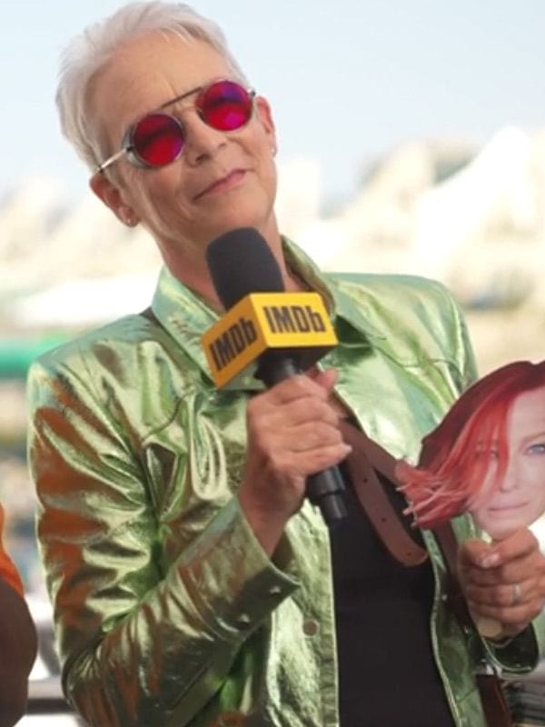 Jamie Lee Curtis Borderlands Green Leather Jacket