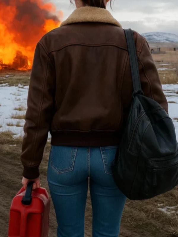 Jenna Ortega Hurry Up Tomorrow 2025 Leather Jacket